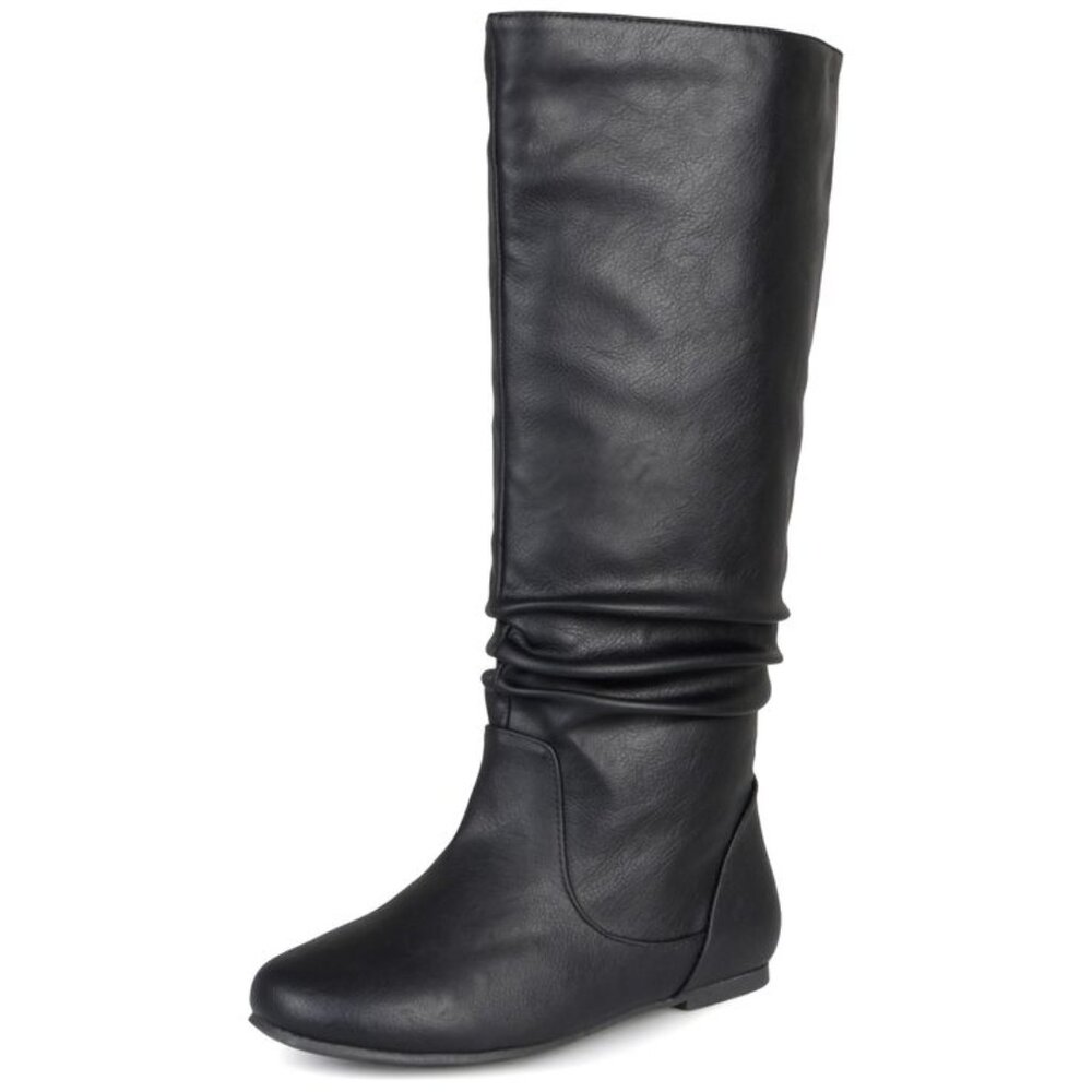 NEW! Journee Womens Faux Leather Round Toe Riding Boots 8.5